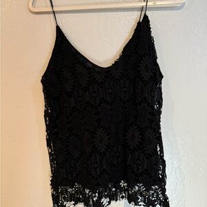 Zara Black Lace Spaghetti Strap Camisole
